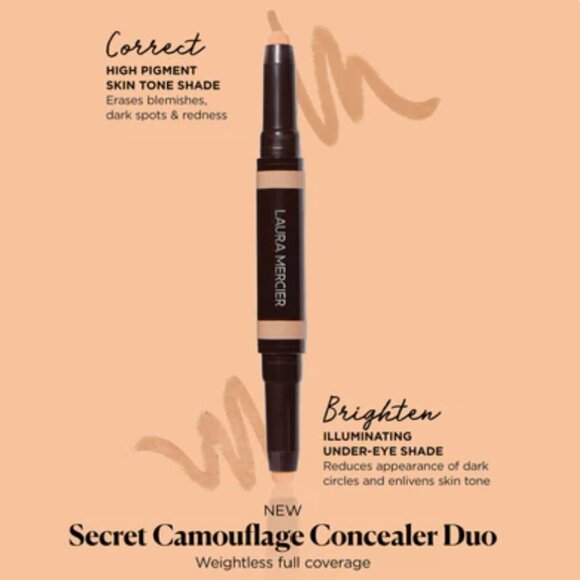 Laura Mercier Secret Camouflage* Brighten & Correct Duo ~ 1W (2x1g/0.03oz) NIB - Picture 10 of 10